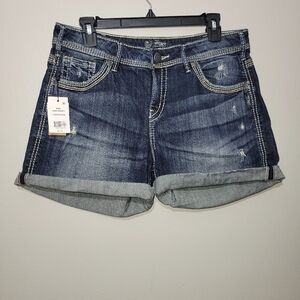 NWT Silver Jeans Womens Size W31 Denim Short Suki High